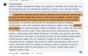 Dozvídáme se, že žádná další firma nebyla. V rozporu s realitou