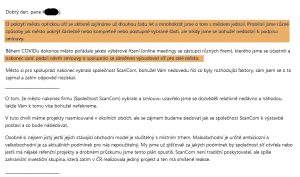 Vyjádření internetového operátora k průběhu výběru společnosti v Černošicích.
